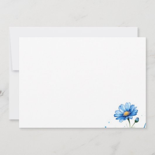 Blue Bunny Wonderland Tee Party Babydusche Einladung (Rückseite)