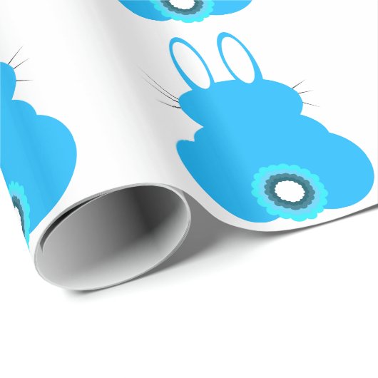 Blue Bunny Wrapping Paper Geschenkpapier (Rolleneckpunkt)