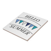 Blue Bunting Sommer Fliese (Seite)