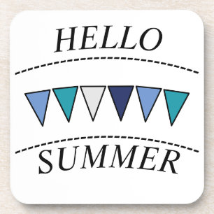 Blue Bunting Sommer Getränkeuntersetzer