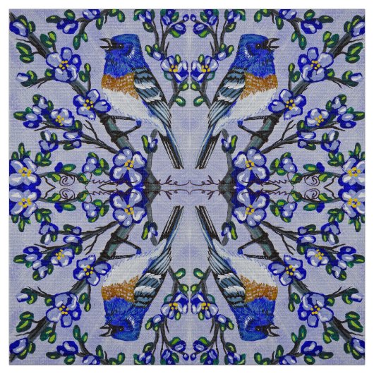 Blue Bunting Stoff (Muster)