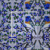 Blue Bunting Stoff (Kachel)