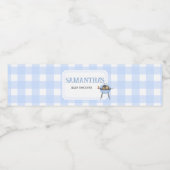 Blue Burger BBQ Baby Shower Wasserflaschenetikett (Einzelnes Label)
