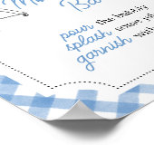 Blue Burger GRILLEN Baby Dusche Mama Osa Bar Poster (Ecke)