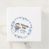 Blue Burger GRILLEN Baby Dusche Runde Geschenkanhänger (Beispiel)