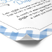 Blue Burger GRILLEN Baby Showdusche Spate Night Di Poster (Ecke)