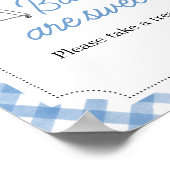 Blue Burger GRILLEN Baby Shower Babys sind süß Poster (Ecke)