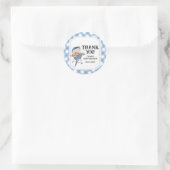 Blue Burger GRILLEN Baby Shower Runder Aufkleber (Tasche)