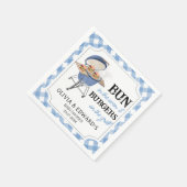 Blue Burger GRILLEN Baby Shower Serviette (Ecke)