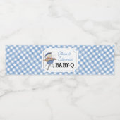 Blue Burger GRILLEN Baby Shower Wasserflaschenetikett (Einzelnes Label)