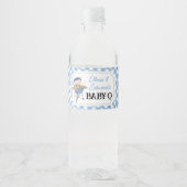 Blue Burger GRILLEN Baby Shower Wasserflaschenetikett (Vorderseite)