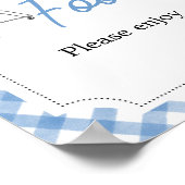 Blue Burger GRILLEN Baby Showfood Poster (Ecke)