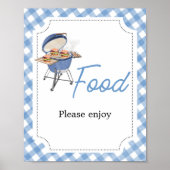 Blue Burger GRILLEN Baby Showfood Poster (Vorne)