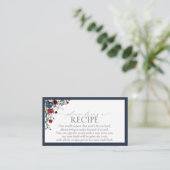 Blue Burgund Blume bringen Sie ein Rezept Begleitkarte (Stehend Vorderseite)