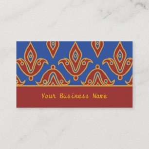 Blue, Burgund, Gold Business Card Visitenkarte