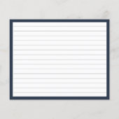 Blue Burgundy Brautparty Rezept Card (Rückseite)