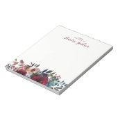 Blue Burgundy Personalisiert Stationery Notizblock (Rotiert)