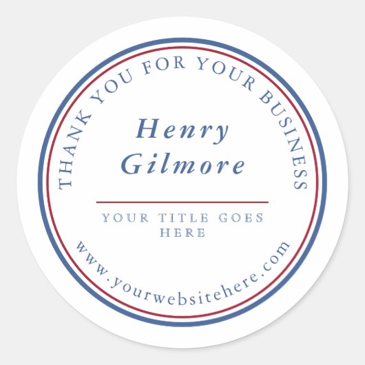 Blue Burgundy Runder Aufkleber (Vorderseite)