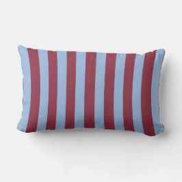 Blue & Burgundy Striped  Kissen Für Draußen
