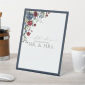 Blue Burgundy Watercolor Floral Date Ideas Sockelschild (In SItu)