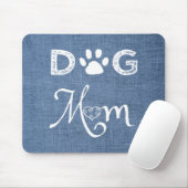 Blue Burlap Hund Mama Mouse Pad Mousepad (Mit Mouse)