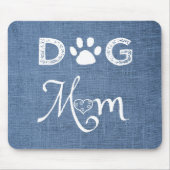 Blue Burlap Hund Mama Mouse Pad Mousepad (Vorne)