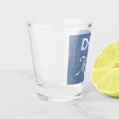 Blue Burlap Hund Mama Shotglas Schnapsglas (Links)
