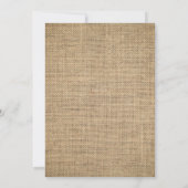 Blue & Burlap Rustic Bunny Oaster Baby Dusche Einladung (Rückseite)