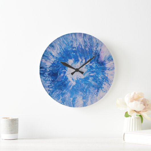 Blue Burst Große Wanduhr (Zuhause)
