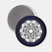 'Blue Burst' Magnet (Vorderseite/Rückseite)