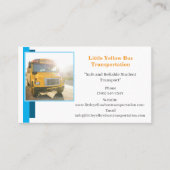 Blue Bus Driver Yellow School Bus Business Card Visitenkarte (Vorderseite)