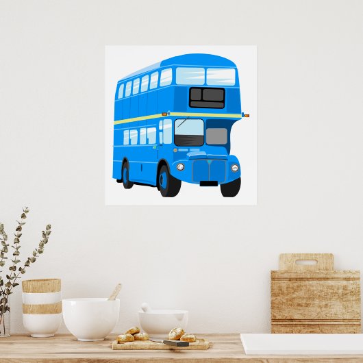 Blue Bus Poster (Küche)