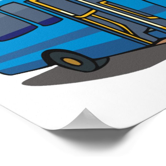 Blue Bus Poster (Ecke)