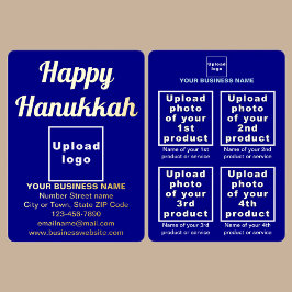 Blue Business Brand auf Hanukkah Foil Holiday Card Folien Feiertagskarte