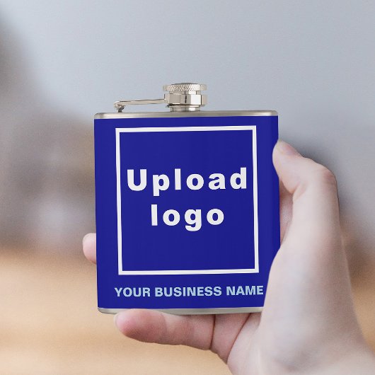 Blue Business Brand auf Vinyl Wrapped Flask Flachmann