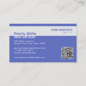 Blue Business Card der Zahnarztklinik Visitenkarte (Rückseite)