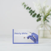 Blue Business Card der Zahnarztklinik Visitenkarte (Stehend Vorderseite)