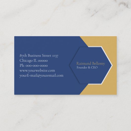 Blue Business Card für Unternehmen Visitenkarte (Rückseite)