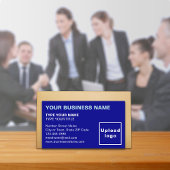Blue Business Card Verlassen, abgestimmte Texte Visitenkarte