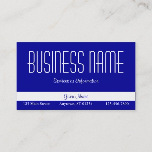Blue Business Card Visitenkarte (Vorderseite)