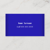 Blue Business Card Visitenkarte (Rückseite)