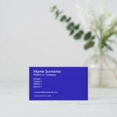 Blue Business Card Visitenkarte (Stehend Vorderseite)