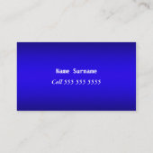 Blue Business Card Visitenkarte (Rückseite)