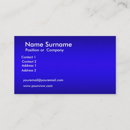 Blue Business Card Visitenkarte (Vorderseite)