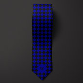 Blue Business Checked Monogram Krawatte