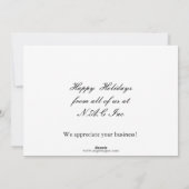 Blue Business Holiday Greetings Feiertagskarte (Rückseite)