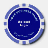 Blue-Business-Markenbezeichnung für Poker-Chips Pokerchips (Vorderseite)