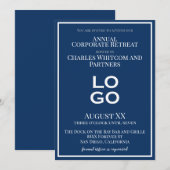 Blue Business oder Corporate Event mit benutzerdef Einladung (Vorne/Hinten)