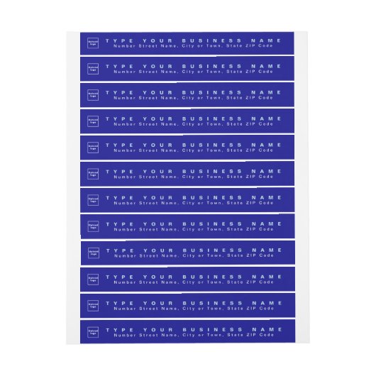 Blue Business Rücksendeadresse Slim (Bogen)