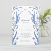 Blue Buttercup Probe Dinner Einladung (Stehend Vorderseite)